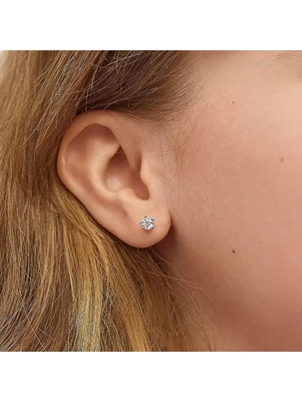 Charming Birthstone Kid Earrings - Sparkling Solitaire Design, Perfect Gift!